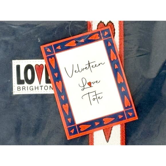 NWT - BRIGHTON Navy Red Love Tote Brand New w Tags In Unopened Plastic Packaging - Picture 4 of 6